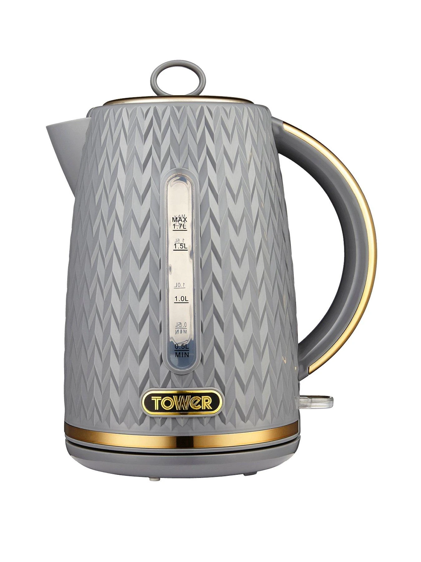 Tower Empire 1.7L Textured Kettle - Grey 3 Tower Empire 1.7L Textured Kettle - Grey