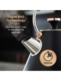 Tower Cavaletto 1.7L Pyramid Kettle - Black & Rose Gold 11 Tower Cavaletto 1.7L Pyramid Kettle - Black & Rose Gold -Appliance Pro QG3PA SQ4 0000000088 NO COLOR SLd2