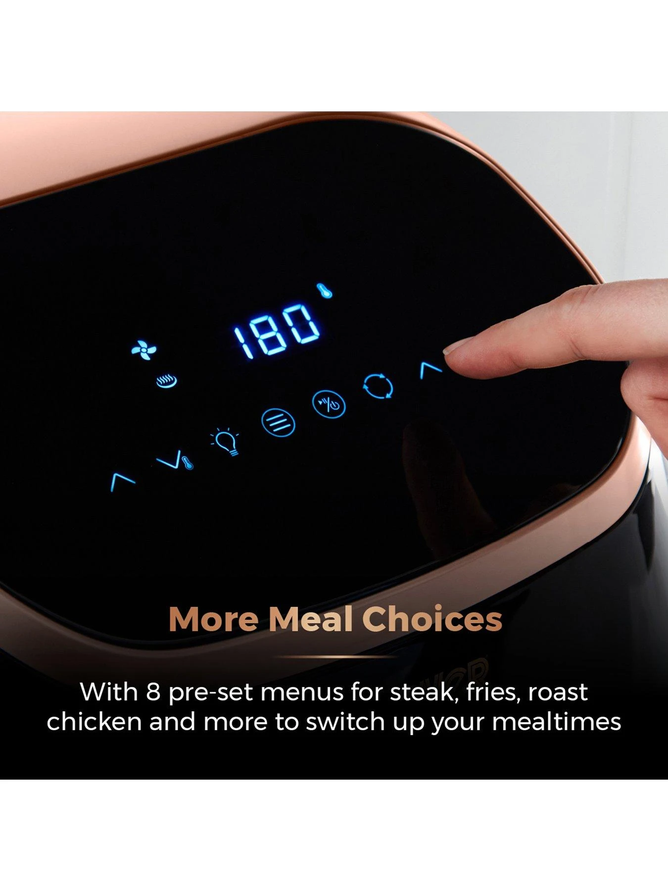Tower Xpress Pro Vortx 5-in-1 Digital Air Fryer Oven 11L Black And Rose Gold T17039RGB 7 Tower Xpress Pro Vortx 5-in-1 Digital Air Fryer Oven 11L Black And Rose Gold T17039RGB - Image 5