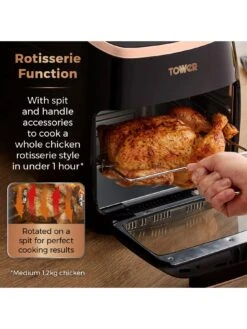 Tower Xpress Pro Vortx 5-in-1 Digital Air Fryer Oven 11L Black And Rose Gold T17039RGB 14 Tower Xpress Pro Vortx 5-in-1 Digital Air Fryer Oven 11L Black And Rose Gold T17039RGB -Appliance Pro QG3PW SQ6 0000000088 NO COLOR SLd1