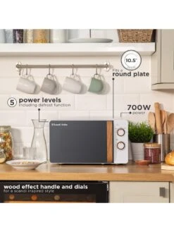 Russell Hobbs RHMM713 Scandi Compact White Manual Microwave -Appliance Pro QGEYR SQ7 0000000088 NO COLOR ICf