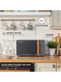 Russell Hobbs RHMM713G Scandi Compact Grey Manual Microwave -Appliance Pro QGEYT SQ7 0000000088 NO COLOR ICf