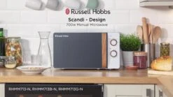 Russell Hobbs RHMM713G Scandi Compact Grey Manual Microwave -Appliance Pro QGEYT SQ8 0000000088 NO COLOR DVvL