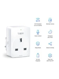 TP-Link TP Link Tapo P100 Smart Socket (Twin Pack) 14 TP-Link TP Link Tapo P100 Smart Socket (Twin Pack) -Appliance Pro QK67X SQ6 0000000013 WHITE SLd4