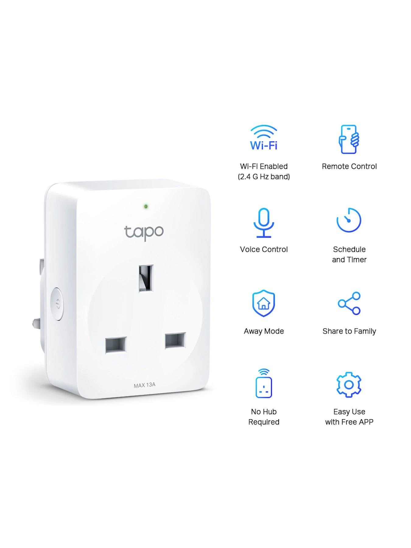 TP-Link TP Link Tapo P100 Smart Socket (Twin Pack) 8 TP-Link TP Link Tapo P100 Smart Socket (Twin Pack) - Image 6