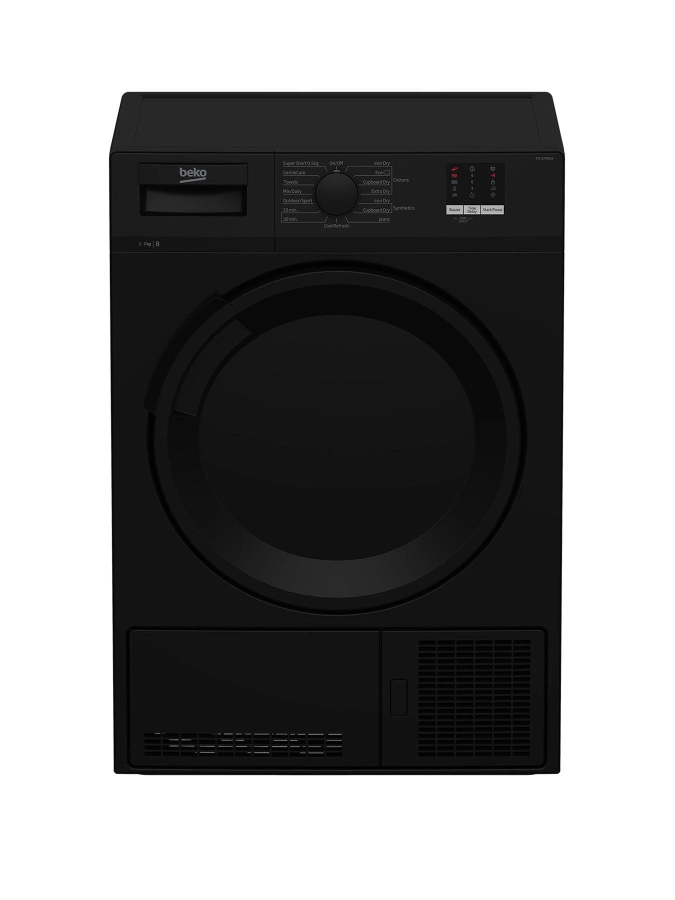 Beko DTLCE70051B 7kg Load, Full Size Condenser Sensor Dryer - Black 3 Beko DTLCE70051B 7kg Load, Full Size Condenser Sensor Dryer - Black