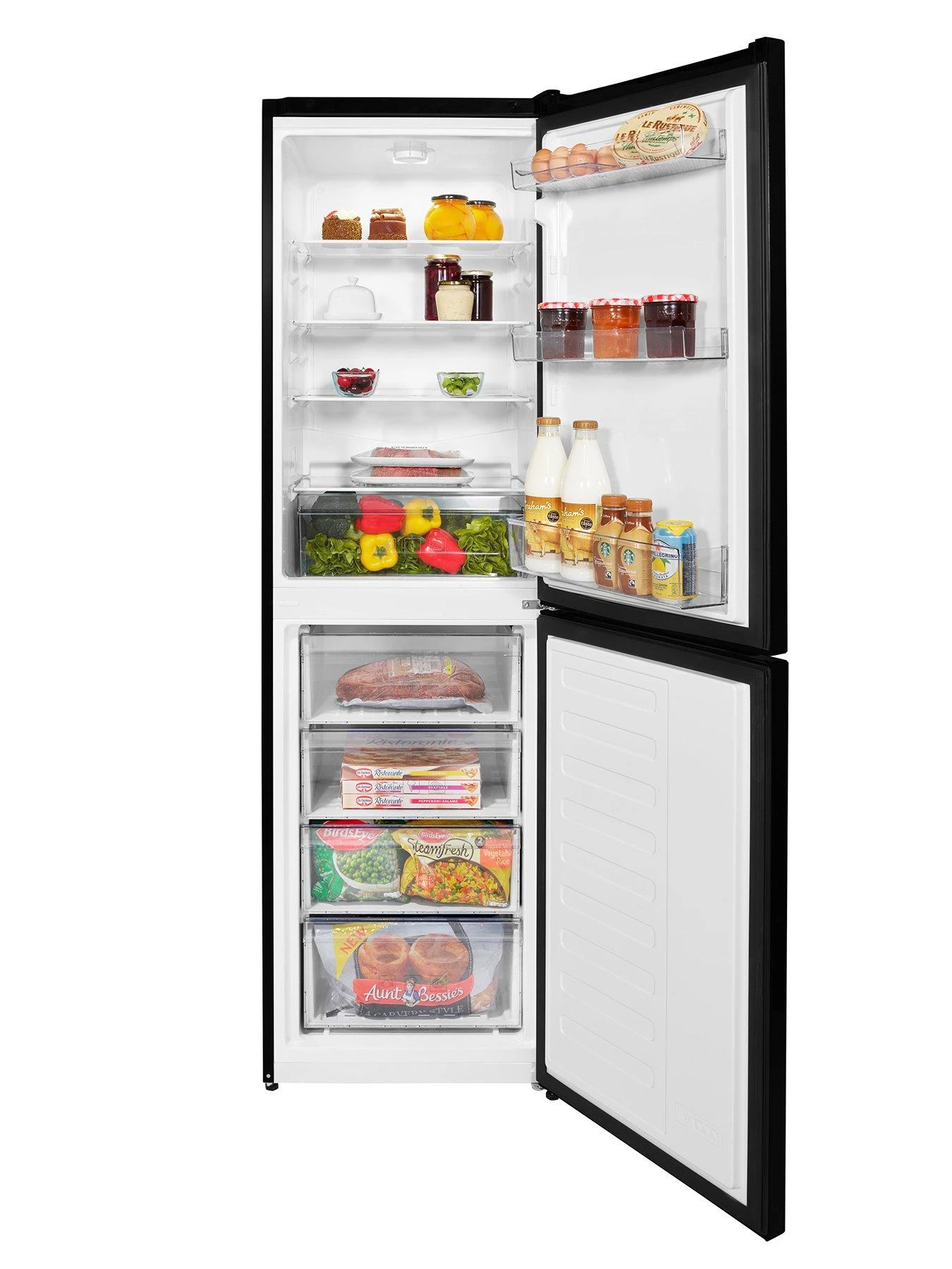 Beko CSG3582B 55cm Wide Fridge Freezer - Black 4 Beko CSG3582B 55cm Wide Fridge Freezer - Black - Image 2
