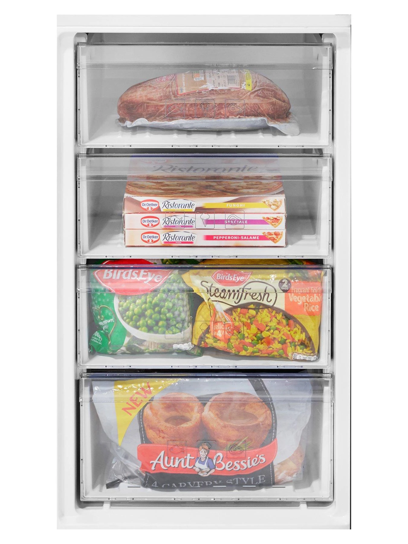 Beko CSG3582B 55cm Wide Fridge Freezer - Black 6 Beko CSG3582B 55cm Wide Fridge Freezer - Black - Image 4