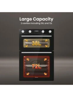 Hisense BID95211BGUK 60cm Wide Built-In Double Oven - Black -Appliance Pro QQTNP SQ2 0000000088 NO COLOR SLd