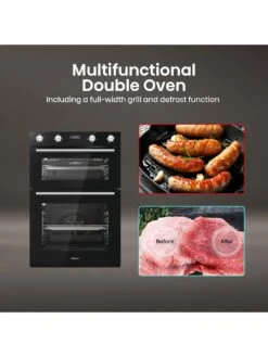 Hisense BID95211BGUK 60cm Wide Built-In Double Oven - Black -Appliance Pro QQTNP SQ3 0000000088 NO COLOR SLd1