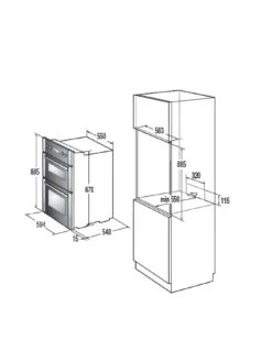 Hisense BID95211BGUK 60cm Wide Built-In Double Oven - Black -Appliance Pro QQTNP SQ6 0000000088 NO COLOR SLd4