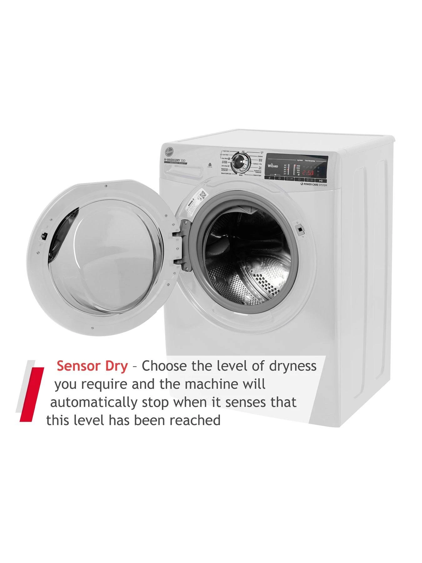 Hoover H-WASH 300 H3DS41065TACE-80 10+6kg 1400 Washer Dryer - White 7 Hoover H-WASH 300 H3DS41065TACE-80 10+6kg 1400 Washer Dryer - White - Image 5