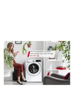 Hoover H-WASH 500 HW 411AMC/1-80 11kg Load, 1400 Spin Washing Machine - White, With Wifi Connectivity - A Rated -Appliance Pro QR6P6 SQ3 0000005833 WHITE CHROME SLa