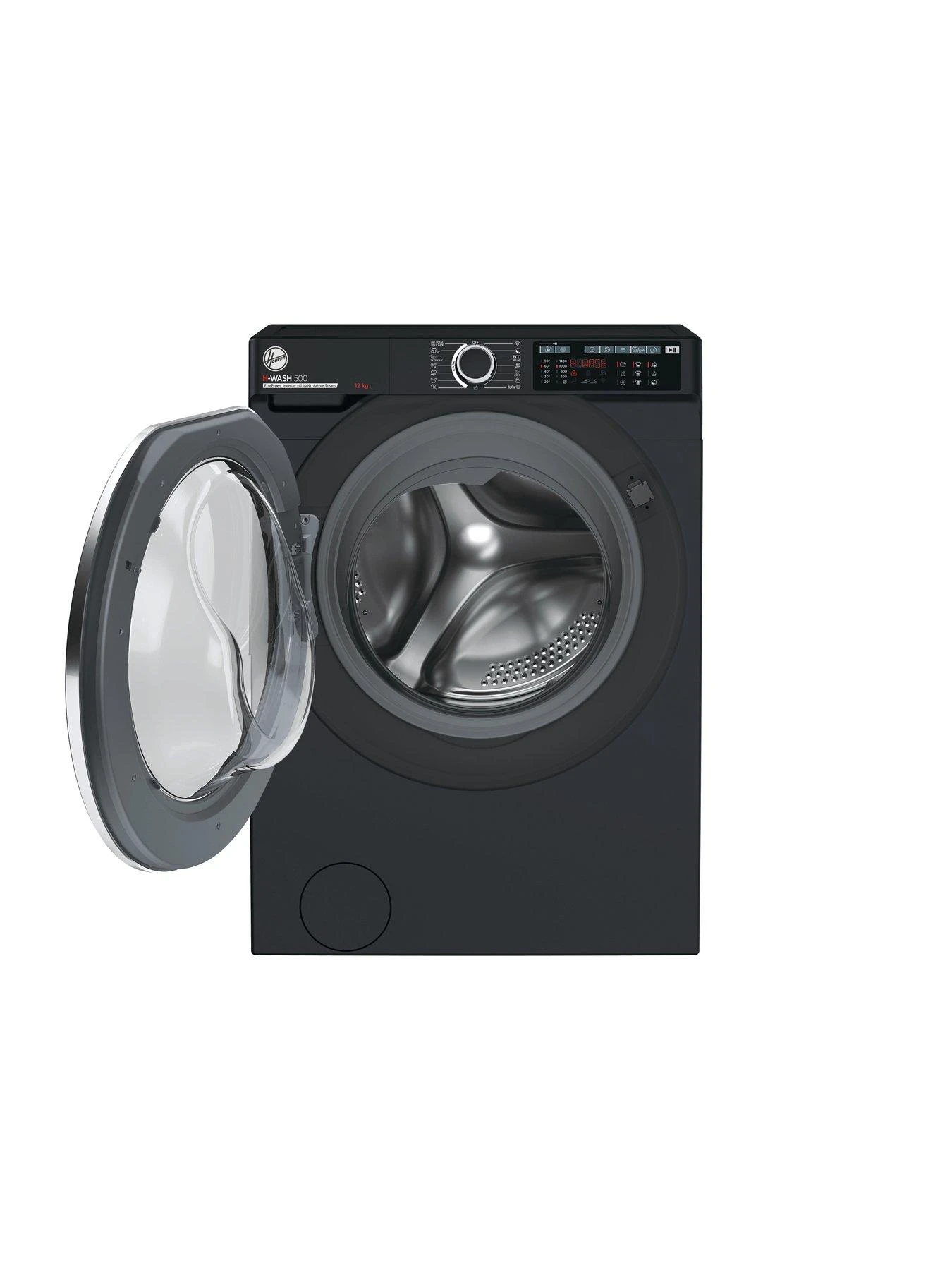 Hoover H-WASH 500 HW 412AMBCB 12kg Load, 1400 Spin Washing Machine with Wifi Connectivity - Black - A Rated 4 Hoover H-WASH 500 HW 412AMBCB 12kg Load, 1400 Spin Washing Machine with Wifi Connectivity - Black - A Rated - Image 2
