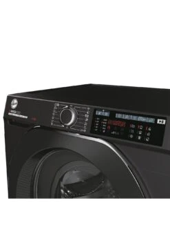 Hoover H-WASH 500 HW 412AMBCB 12kg Load, 1400 Spin Washing Machine with Wifi Connectivity - Black - A Rated 12 Hoover H-WASH 500 HW 412AMBCB 12kg Load, 1400 Spin Washing Machine with Wifi Connectivity - Black - A Rated -Appliance Pro QR6PK SQ3 0000003539 BLACK CHROME SLd1