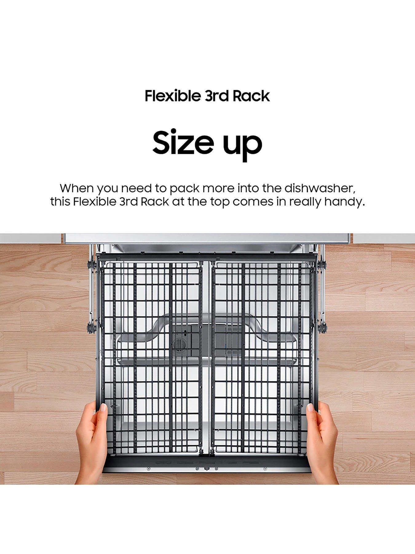 Samsung DW60M6050FS Series 6 Samsung Dishwasher, 14 Place Settings And A Flexible '3rd Rack' Cutlery Tray - Silver 5 Samsung DW60M6050FS Series 6 Samsung Dishwasher, 14 Place Settings And A Flexible '3rd Rack' Cutlery Tray - Silver - Image 3