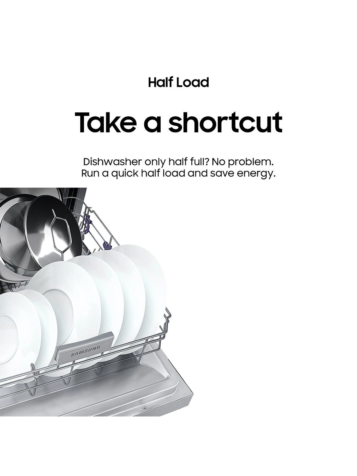 Samsung DW60M6050FS Series 6 Samsung Dishwasher, 14 Place Settings And A Flexible '3rd Rack' Cutlery Tray - Silver 6 Samsung DW60M6050FS Series 6 Samsung Dishwasher, 14 Place Settings And A Flexible '3rd Rack' Cutlery Tray - Silver - Image 4