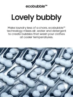 Samsung Series 5 WW80TA046AX/EU ecobubble™ Washing Machine - 8kg Load 1400rpm Spin B Rated - Graphite -Appliance Pro QULNJ SQ4 0000000527 GRAPHITE SLd2