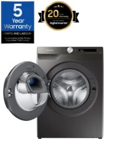 Samsung Series 6 WW80T554DAN/S1 Addwash™ Washing Machine - 8kg Load 1400rpm Spin B Rated - Graphite -Appliance Pro QULNQ SQ2 0000000527 GRAPHITE SLd