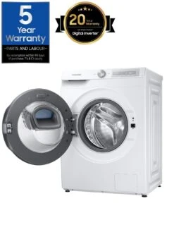 Samsung Series 6 WW90T684DLH/S1 AddWash™ And Auto Dose Washing Machine - 9kg Load, 1400rpm Spin, A Rated - White -Appliance Pro QULNR SQ2 0000000013 WHITE SLd