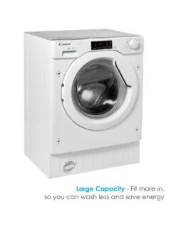 Candy CBW 48D1E 8kg Load Integrated Washing Machine With 1400 Rpm Spin - White -Appliance Pro QVHUP SQ3 0000000013 WHITE SLd1