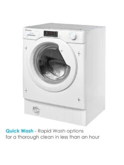 Candy CBW 48D1E 8kg Load Integrated Washing Machine With 1400 Rpm Spin - White -Appliance Pro QVHUP SQ4 0000000013 WHITE SLd2