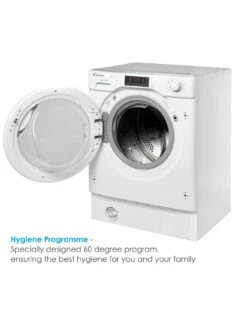 Candy CBW 48D1E 8kg Load Integrated Washing Machine With 1400 Rpm Spin - White -Appliance Pro QVHUP SQ5 0000000013 WHITE SLd3