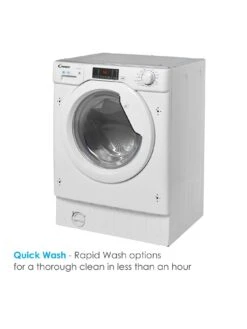 Candy CBD 485D1E 8kg Wash, 5kg Dry Washer Dryer - White -Appliance Pro QVHVG SQ4 0000000013 WHITE SLd2