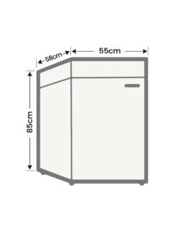 Hoover HVTL 54BHKN Under Counter Larder Fridge, 55cm Wide - Black -Appliance Pro QXVAV SQ6 0000000004 BLACK SLd