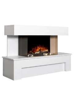 Adam Fires & Fireplaces Havana White Electric Suite With Remote -Appliance Pro QY7MT SQ2 0000000088 NO COLOR SLd