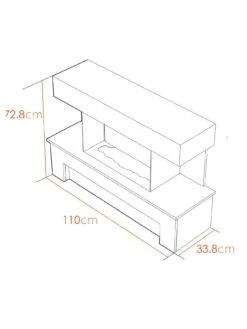 Adam Fires & Fireplaces Havana White Electric Suite With Remote -Appliance Pro QY7MT SQ6 0000000088 NO COLOR SLd4