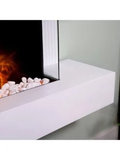 Adam Fires & Fireplaces Manola White Electric Wall Suite With Remote -Appliance Pro QY7MU SQ3 0000000088 NO COLOR SLd1