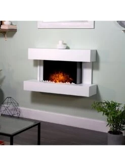 Adam Fires & Fireplaces Manola White Electric Wall Suite With Remote -Appliance Pro QY7MU SQ4 0000000088 NO COLOR SLd2