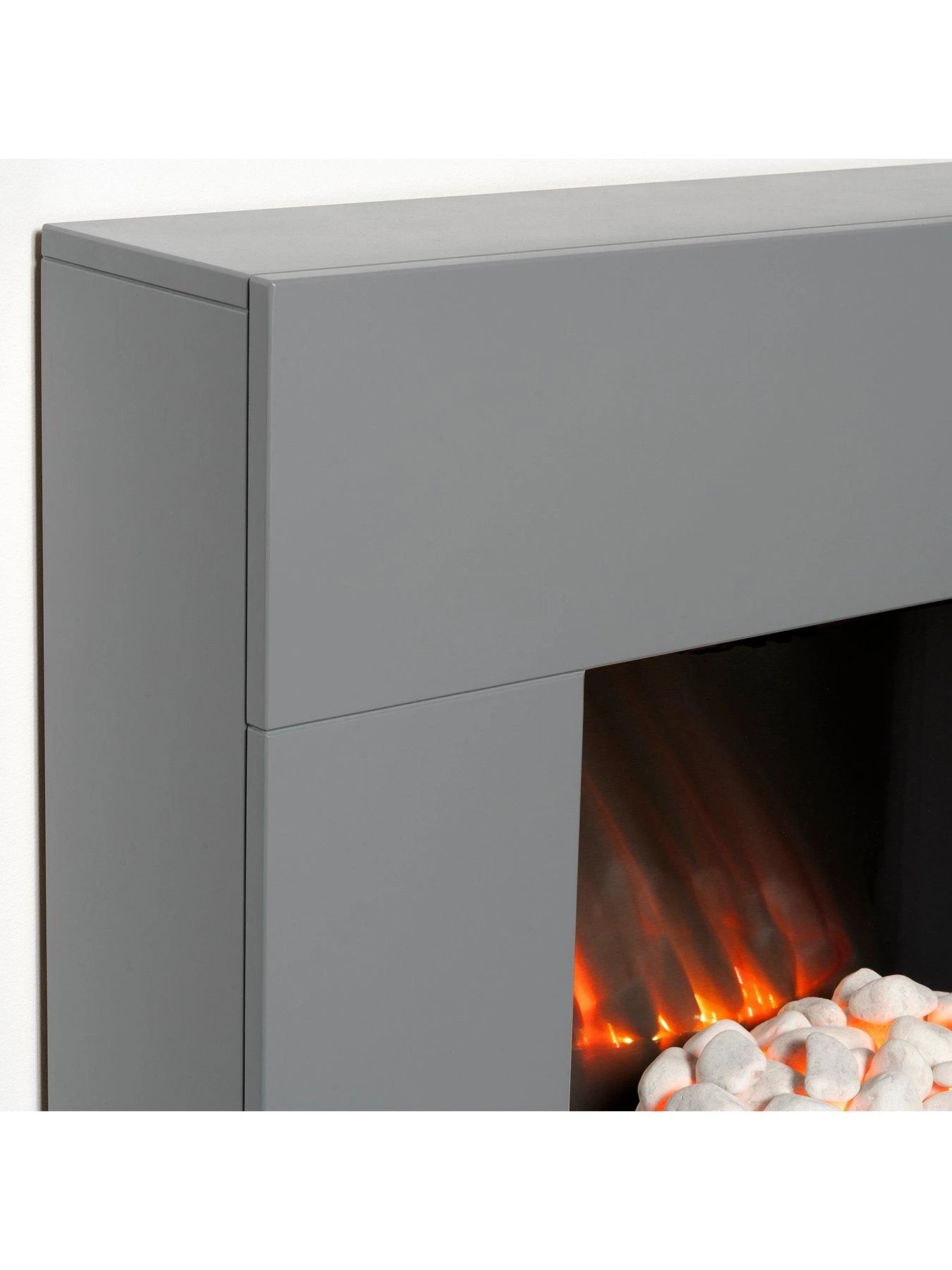 Adam Fires & Fireplaces Cubist Grey Electric Suite 5 Adam Fires & Fireplaces Cubist Grey Electric Suite - Image 3