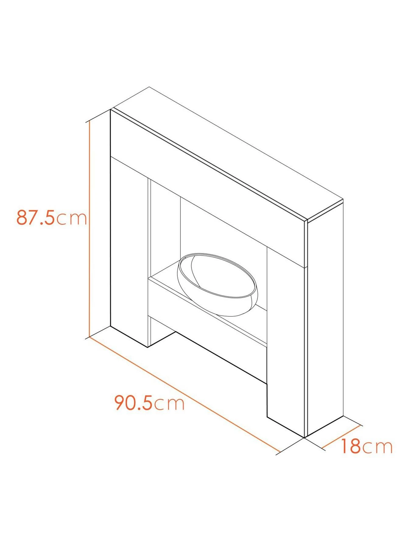 Adam Fires & Fireplaces Cubist Grey Electric Suite 7 Adam Fires & Fireplaces Cubist Grey Electric Suite - Image 5