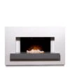 Adam Fires & Fireplaces Sambro White & Grey Electric Suite -Appliance Pro QY7QM SQ1 0000000005 GREY SLf
