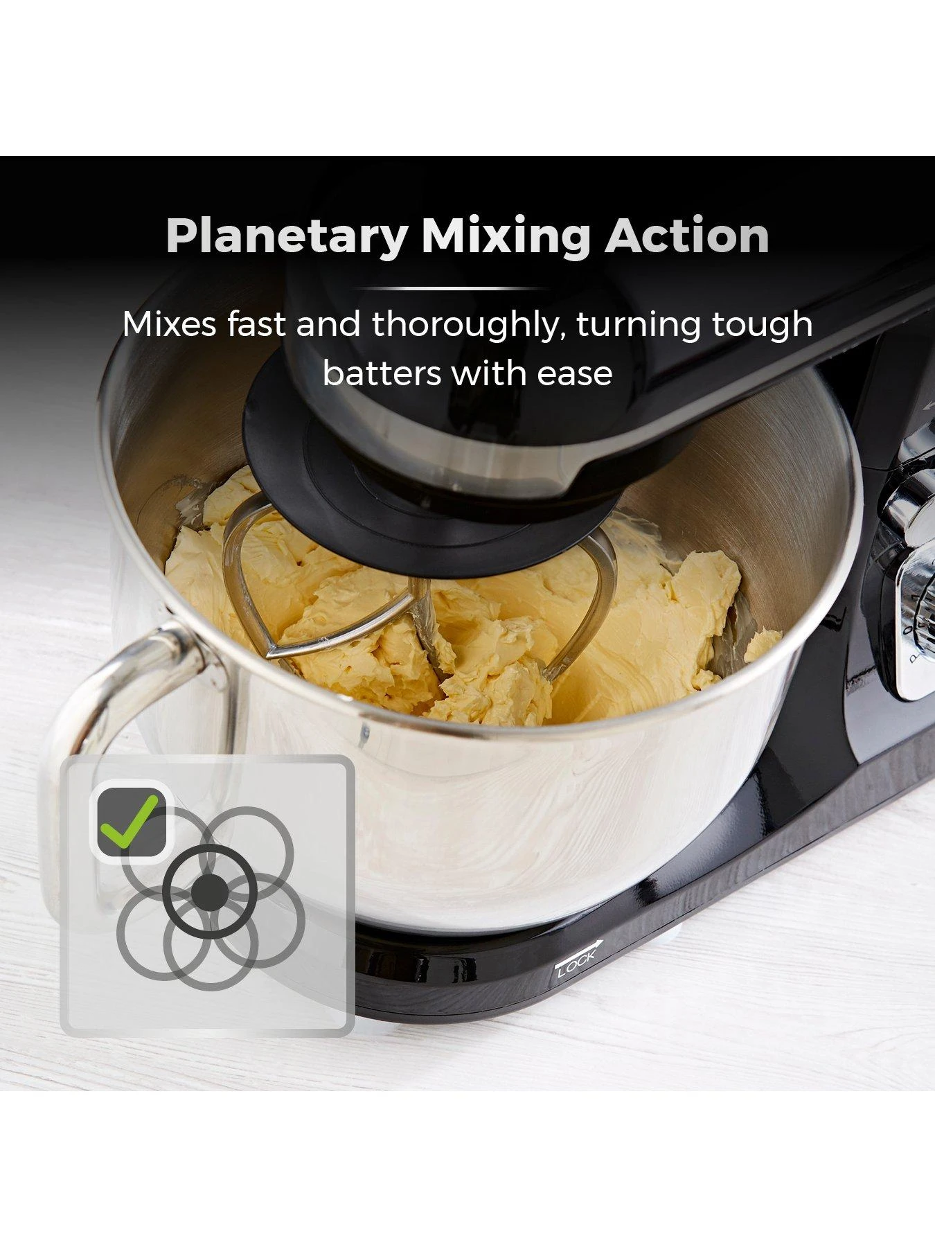 Tower 1000W Stand Mixer - Chrome 6 Tower 1000W Stand Mixer - Chrome - Image 4