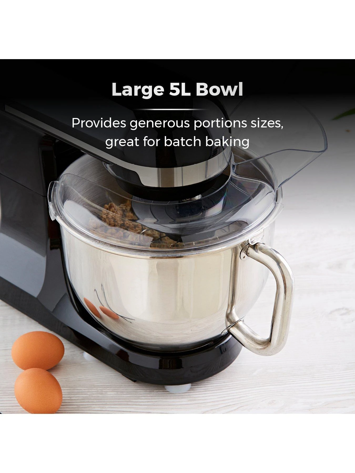 Tower 1000W Stand Mixer - Chrome 7 Tower 1000W Stand Mixer - Chrome - Image 5