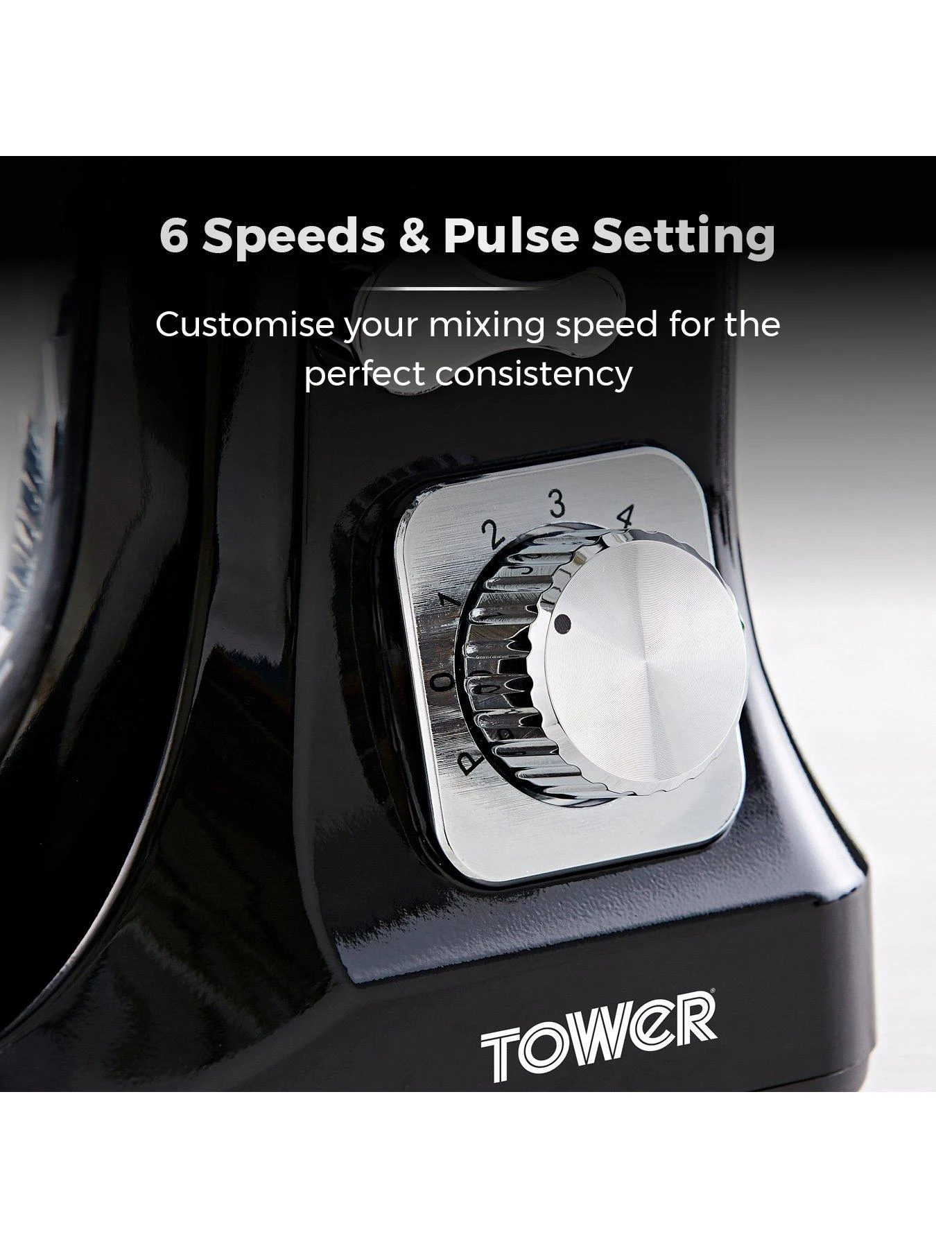 Tower 1000W Stand Mixer - Chrome 8 Tower 1000W Stand Mixer - Chrome - Image 6