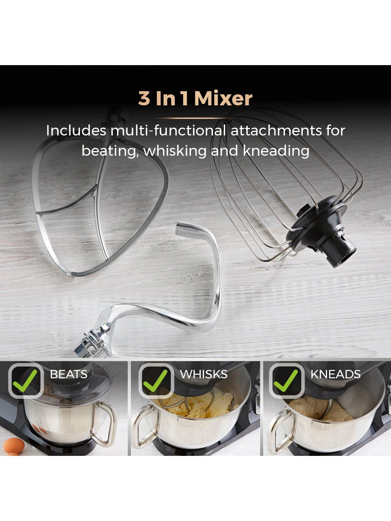 Tower 1000W Stand Mixer - Rose Gold 5 Tower 1000W Stand Mixer - Rose Gold - Image 3