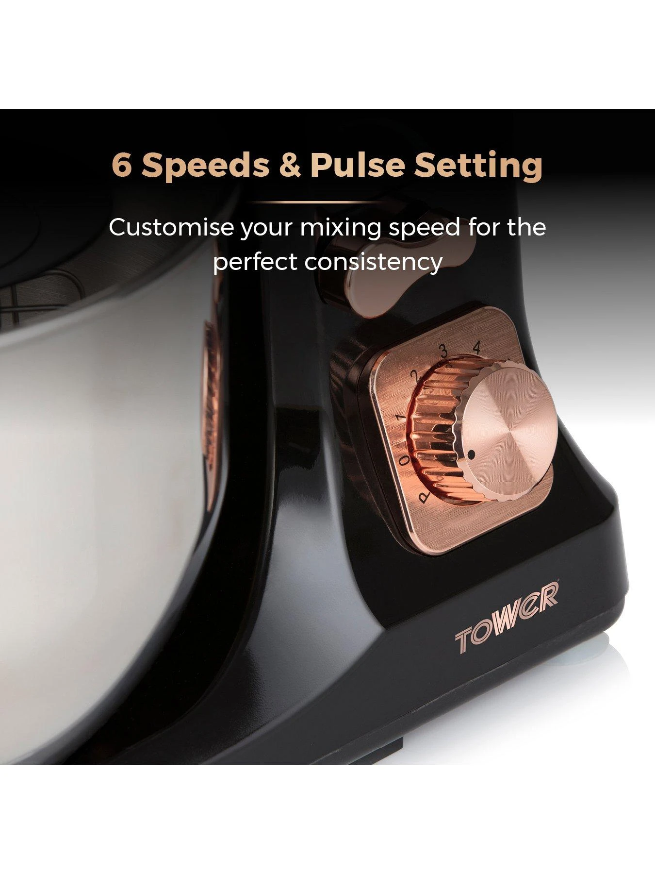 Tower 1000W Stand Mixer - Rose Gold 8 Tower 1000W Stand Mixer - Rose Gold - Image 6