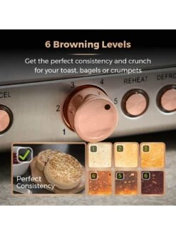 Tower Cavaletto 4-Slice Toaster - Black & Rose Gold -Appliance Pro R3UHL SQ4 0000000088 NO COLOR SLd2