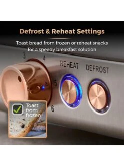 Tower Cavaletto 4-Slice Toaster - Black & Rose Gold -Appliance Pro R3UHL SQ5 0000000088 NO COLOR SLd3