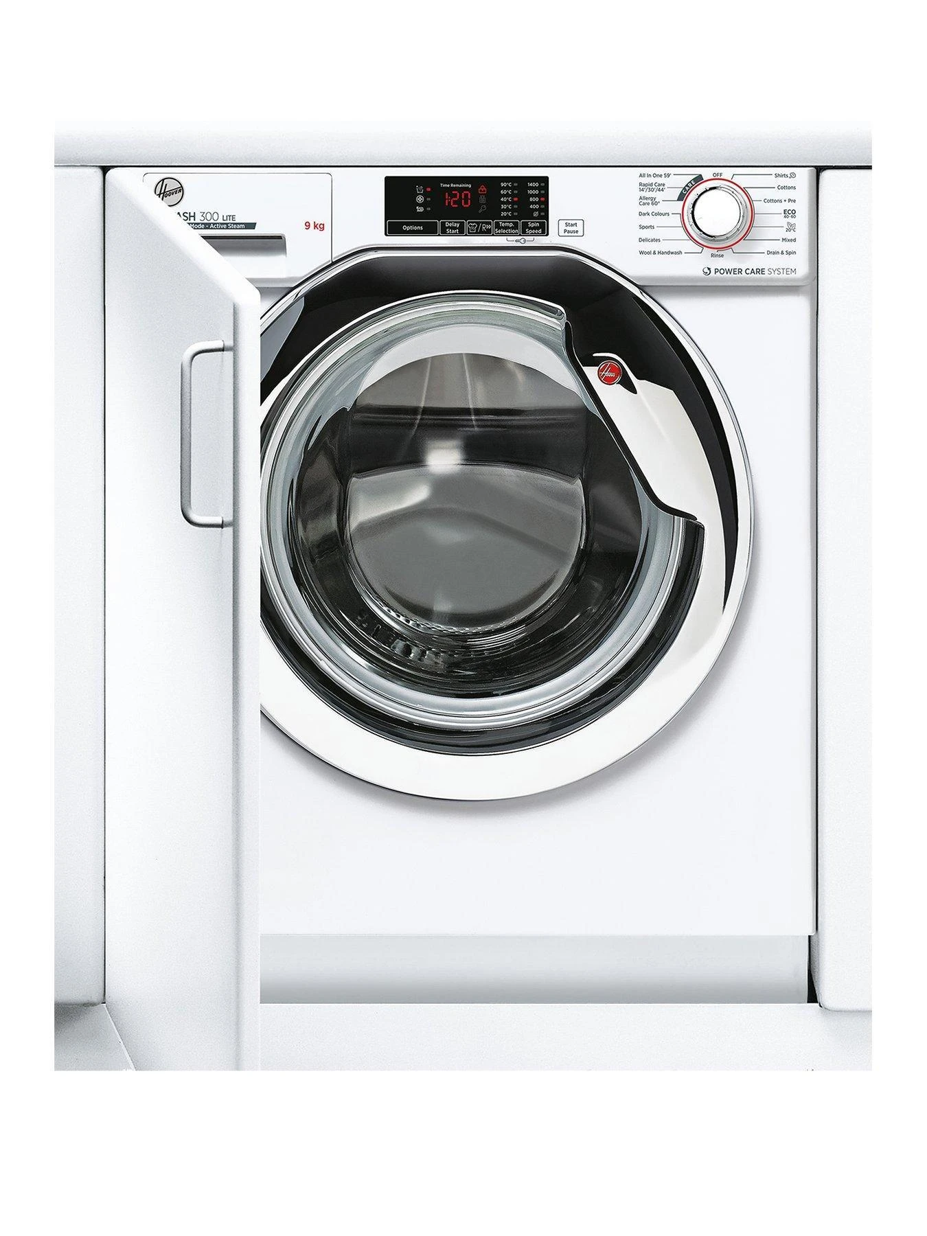 Hoover H-WASH 300 HBWS 49D1ACE Integrated 9kg Load Washing Machine With 1400 Rpm Spin - White 4 Hoover H-WASH 300 HBWS 49D1ACE Integrated 9kg Load Washing Machine With 1400 Rpm Spin - White - Image 2