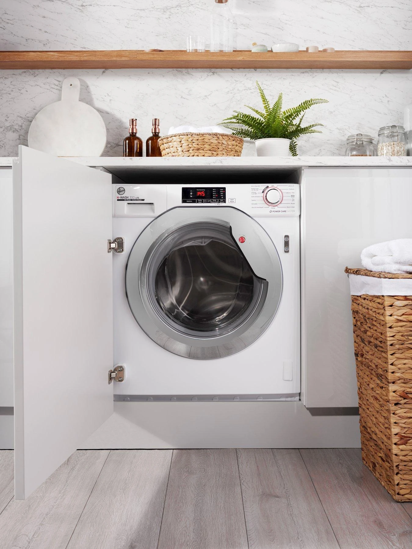 Hoover H-WASH 300 HBWS 49D1ACE Integrated 9kg Load Washing Machine With 1400 Rpm Spin - White 5 Hoover H-WASH 300 HBWS 49D1ACE Integrated 9kg Load Washing Machine With 1400 Rpm Spin - White - Image 3