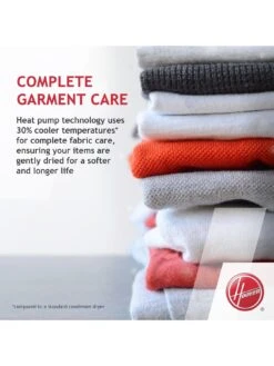 Hoover BATD H7A1TCE-80 7kg Load A+ Rated Fully Integrated Heat Pump Tumble Dryer - White -Appliance Pro R664N SQ5 0000000013 WHITE SLd3