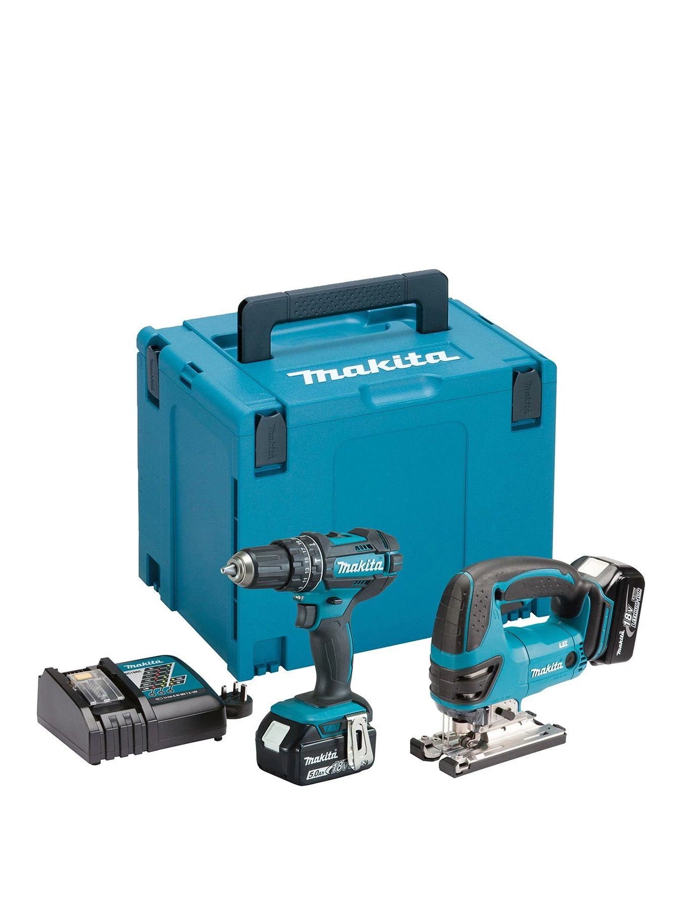 Makita 18v LXT Combi Drill & Jigsaw 2 X 5Ah Batteries, Fast Charger & Case 3 Makita 18v LXT Combi Drill & Jigsaw 2 X 5Ah Batteries, Fast Charger & Case