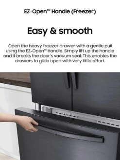 Samsung Series 8 RF23R62E3B1/EU French Style Fridge Freezer With Twin Cooling Plus™ - F Rated - Black Stainless -Appliance Pro RAQJH SQ5 0000000004 BLACK SLd3