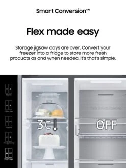 Samsung Series 7 RS67A8810B1/EU American Style Fridge Freezer With SpaceMax™ Technology - F Rated - Black Stainless -Appliance Pro RAQJP SQ5 0000000004 BLACK SLd3