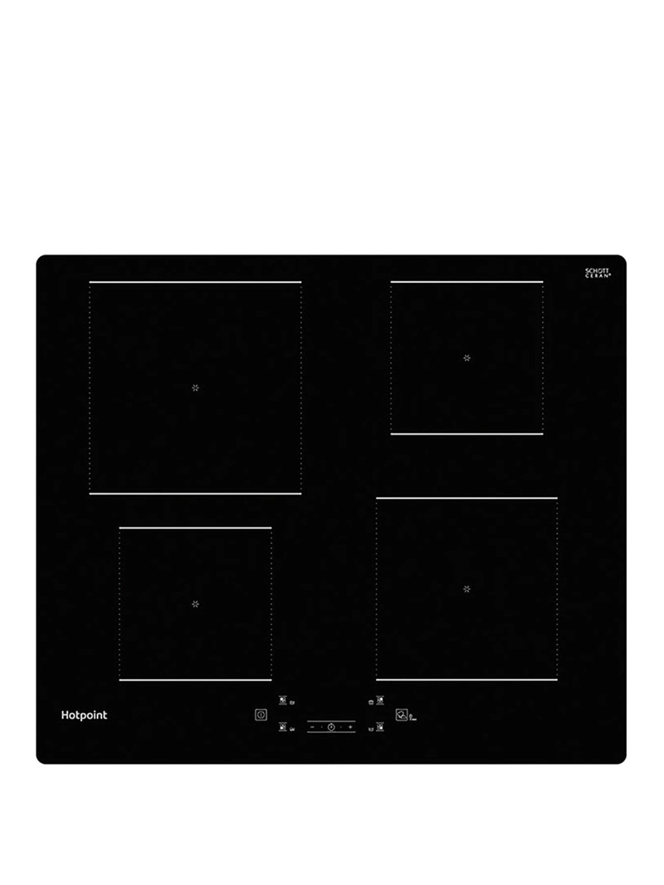 Hotpoint TQ1460SNE 60cm Wide Built-In Induction Hob - Black 3 Hotpoint TQ1460SNE 60cm Wide Built-In Induction Hob - Black